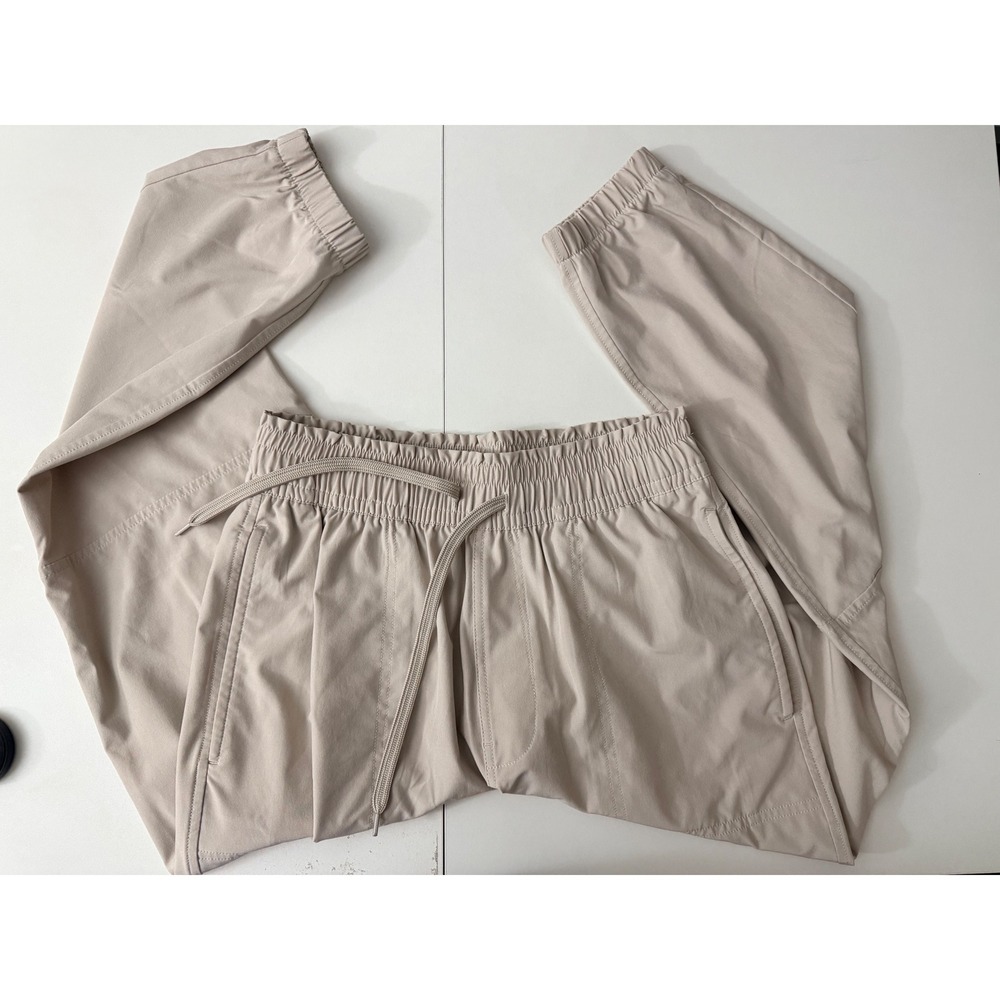 Abercrombie & Fitch Women Joggers Tan Elastic Waist Active Pants Size S - Picture 2 of 9